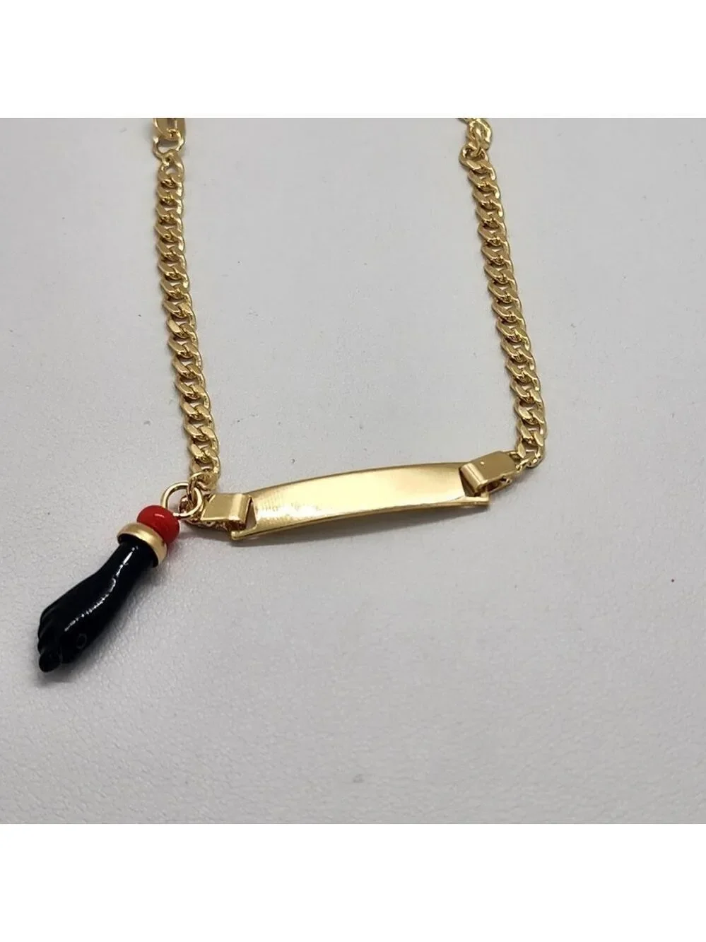 Brand New Brazilian 18k Gold Filled Azabache Bracelet